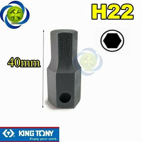 Mũi lục giác 22mm Kingtony 174022H loại gắn tuýp 3/4 609616M