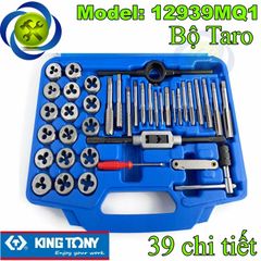 Bộ taro Kingtony 12939MQ1 có 39 chi tiết dùng taro ren trong và ren ngoài