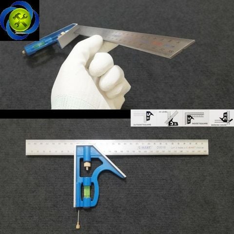 Thước góc thuỷ C-MART D0016-12 dài 300mm