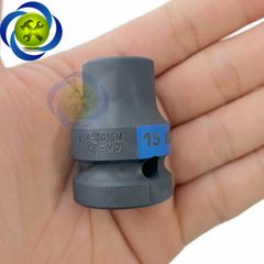 Tuýp 15mm 1/2 Kingtony 453015M loại ngắn 12 cạnh màu đen