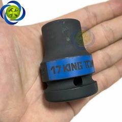 Tuýp 17mm 3/4 Kingtony 651517M loại ngắn 6 cạnh màu đen