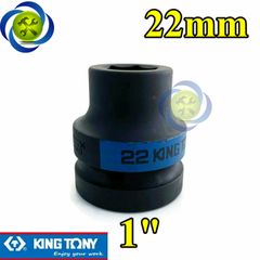 Tuýp 22mm loại 1 inch ngắn màu đen 6 cạnh Kingtony 853522M