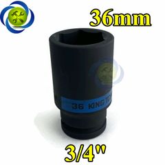 Tuýp 36mm 3/4 Kingtony 643536M loại dài 6 cạnh màu đen