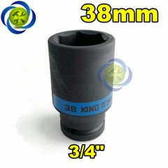 Tuýp 38mm 3/4 Kingtony 643538M loại dài 6 cạnh màu đen