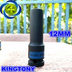 Tuýp đen dài 12mm Kingtony 443512 loại 1/2 6 cạnh dài 80mm