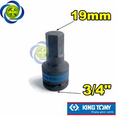 Tuýp đen lục giác 19mm Kingtony 601519 loại 3/4