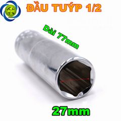 Tuýp trắng dài 27mm C-MART F0291-6-27 1/2