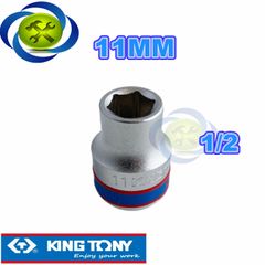 Tuýp trắng ngắn Kingtony 433511M 1/2 INCH - 11MM 6 CẠNH