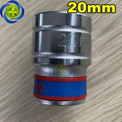 Tuýp trắng ngắn Kingtony 433520M 1/2 INCH - 20MM 6 CẠNH