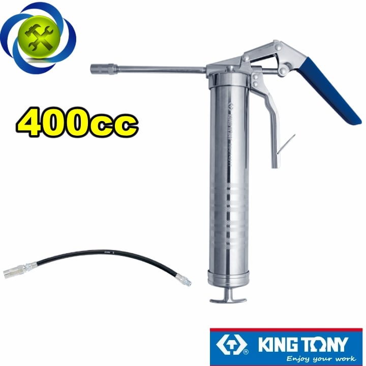 Bơm mỡ bằng tay vòi mềm 400cc Kingtony 9BU142T