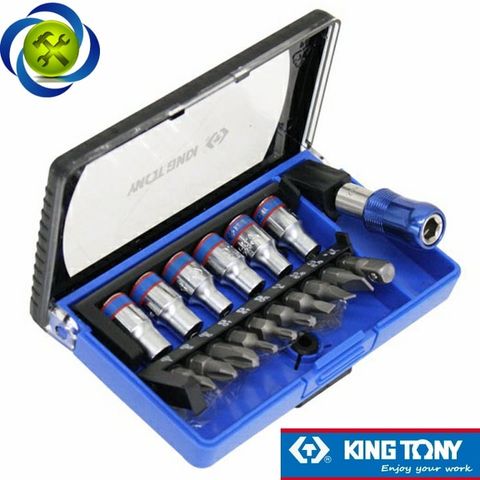 Bộ đầu tuýp 1/4 và đầu vít 17 chi tiết Kingtony 2517MR