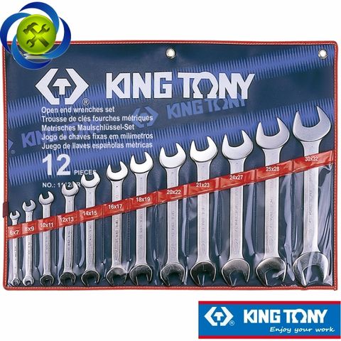 Bộ cờ lê hai đầu miệng Kingtony 1112MR 12 chi tiết 6-32mm