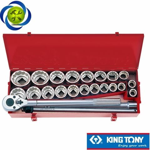 Bộ tuýp 3/4 inch 24 chi tiết hệ inch & hệ mét Kingtony 6224CR