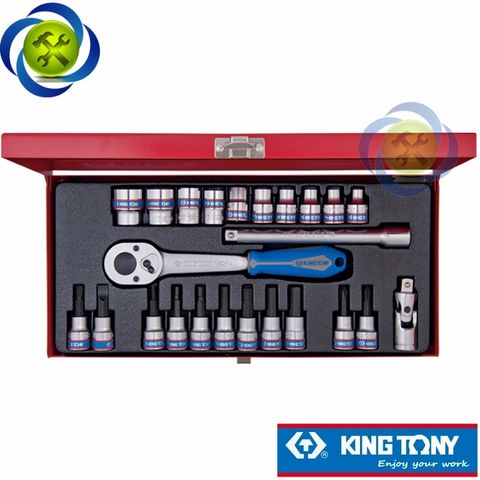 Bộ tuýp 3/8 inch 24 chi tiết hệ mét Kingtony 3024MR