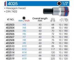 Tuýp lục giác 8mm Kingtony 402508 loại 1/2