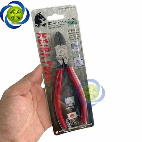 Kìm cắt Keiba N-206S Nhật Bản dài 150mm (1 lỗ)  loại 6 inch (Japan)