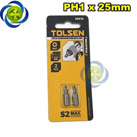 Mũi vít bake PH1 Tolsen 20212 ( 2 mũi x 25mm)