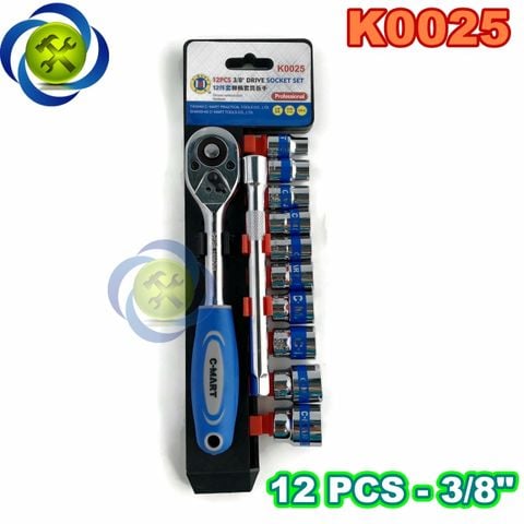 Bộ tuýp 3/8 C-MART K0025 12 chi tiết