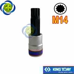 Đầu tuýp hình sao 12 cạnh M14 Kingtony 403614 dài 80mm loại 1/2