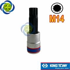 Đầu tuýp hình sao 12 cạnh M14 Kingtony 403614 dài 80mm loại 1/2