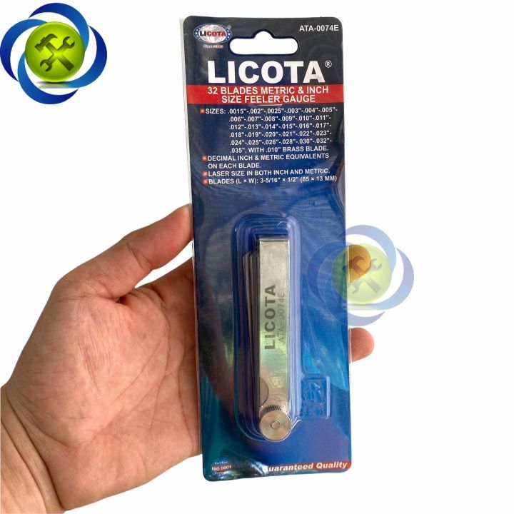 Thước lá đo khe Licota ATA-0074E hệ inch loại 32 lá (0.0015-0.032 inch ...