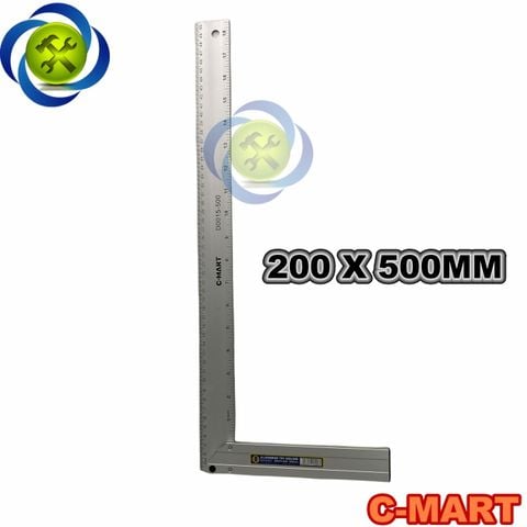 Thước góc vuông nhôm C-Mart D0015-500 (200mm x 500mm)
