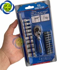 Bộ tuýp 21 chi tiết hệ mét Kingtony 2501MR (1/4 Inch)