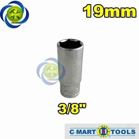 Tuýp 19mm loại 3/8 C-Mart F0293-19 loại 6 cạnh màu trắng 63mm