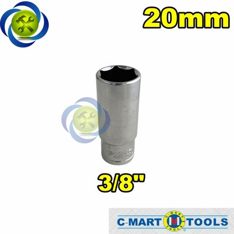 Tuýp 20mm loại 3/8 C-Mart F0293-20 loại 6 cạnh màu trắng 63mm