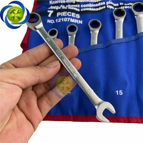 Bộ cờ lê vòng miệng tự động 7 chi tiết Kingtony 12107MRN (10 - 19mm)