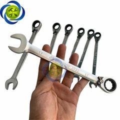 Bộ cờ lê vòng miệng tự động 7 chi tiết có khóa gạt Kingtony 12207MRN 10mm - 19mm