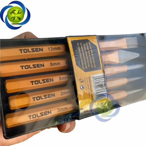 Đục đột sắt Tolsen 25091 có 5 chi tiết