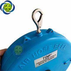 Cuộn dây hơi treo tự rút 7,5m TOP HR-600A ống 8mm x 12mm HỘP NHỰA XANH