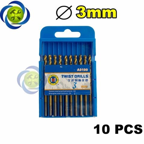 Mũi khoan sắt 3mm C-Mart A0100-3 (10 mũi/hộp)