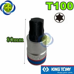 Đầu tuýp sao T100 3/4 Kingtony 6023A0 dài 80mm trắng đen