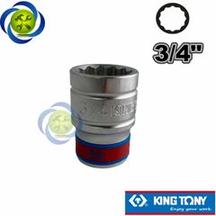 Tuýp 3/4 hệ inch 1/2 Kingtony 433024S loại ngắn 12 cạnh màu trắng 19.05mm