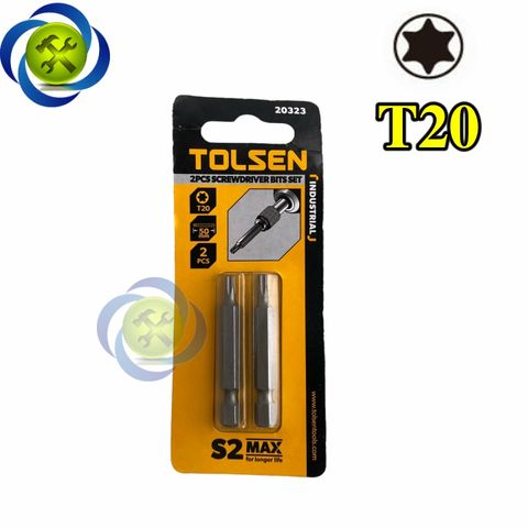 Mũi vít sao T20 Tolsen 20323 (vỉ 2 mũi ) x 50mm