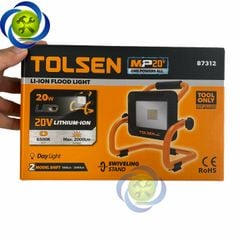 Thân đèn LED chiếu sáng dùng Pin 20V công suất 20W Tolsen 87312