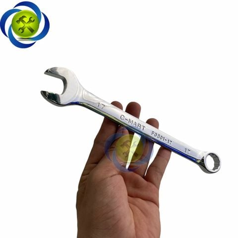Cờ lê vòng miệng 17mm C-mart F0501-17 xi bóng