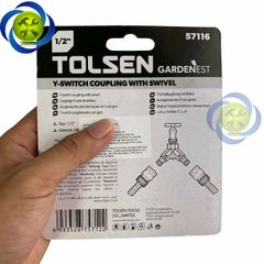 Khớp nối chữ Y ba đầu có van khóa Tolsen 57116 dùng cho ống 1/2