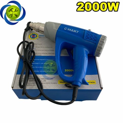 Máy thổi hơi nóng C-Mart C0185E 2000W màn hình hiển thị nhiệt độ