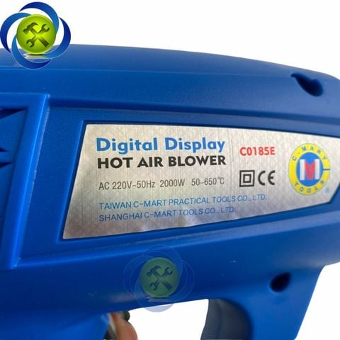 Máy thổi hơi nóng C-Mart C0185E 2000W màn hình hiển thị nhiệt độ