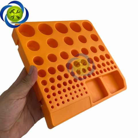 Khay nhựa để tuýp khẩu và mũi vít L+R+T LRT-80L kích thước 215mm x 215mm có 80 lỗ