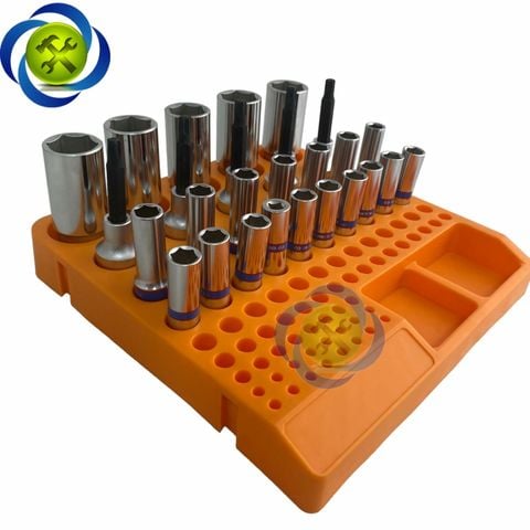 Khay nhựa để tuýp khẩu và mũi vít L+R+T LRT-80L kích thước 215mm x 215mm có 80 lỗ