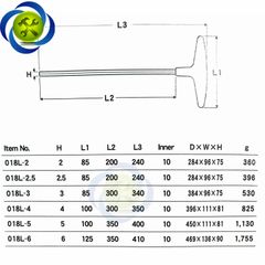 Lục giác chữ T 5mm EIGHT 018L-5 tổng chiều dài 400mm