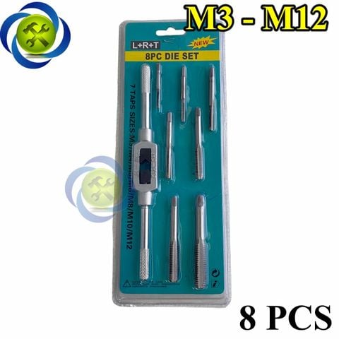 Bộ taro ren trong 8 chi tiết L+R+T (các mũi M3-M12)