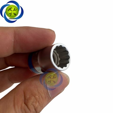 Tuýp trắng ngắn 12 cạnh Kingtony 3330xx chuôi 3/8 (size lẻ từ 6-24mm)