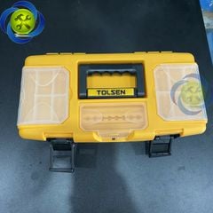 Thùng đồ nghề nhựa mini Tolsen 80190 kích thước 340x180x130mm