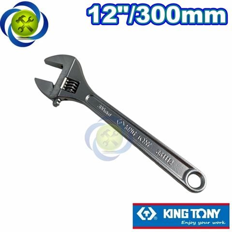 Mỏ lết 300mm xi trắng Kingtony 3611-12R loại 12inch mở hàm 35mm