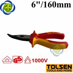 Kìm nhọn mũi cong cách điện 1000V Tolsen V16026 160mm